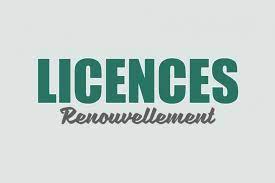 Renouvellement des licences