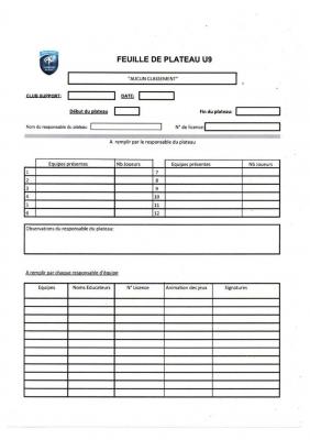 feuille de match U9 (recto verso)